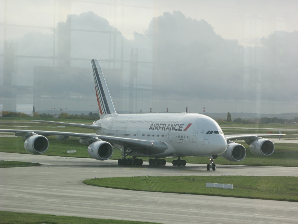 ��������� �-380 �������� AirFrance. ��������� ���������� �������� ����� �����-��-����� (CDG)